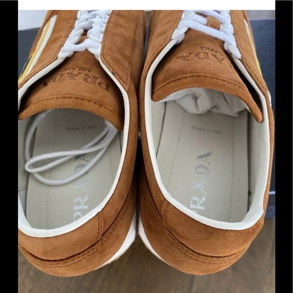 Prada Comoscio Men's Brown Suede Athletic sneaker - Picture 8 of 10